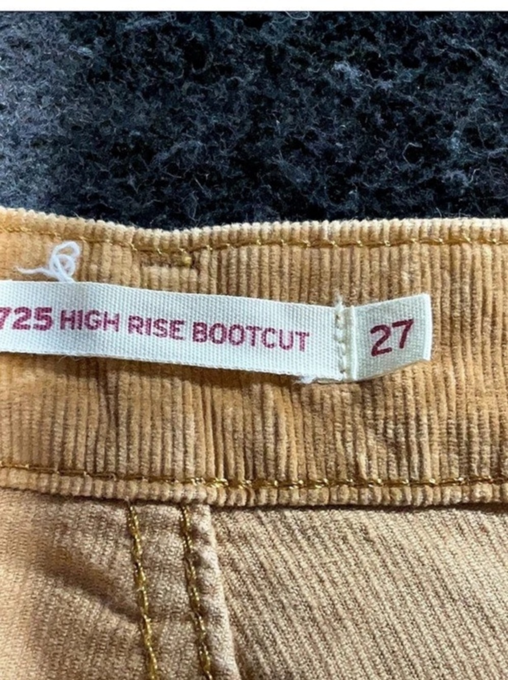 Levi's 725 High Rise Bootcut Corduroy Pants Brown Waist 27 - Picture 3 of 3